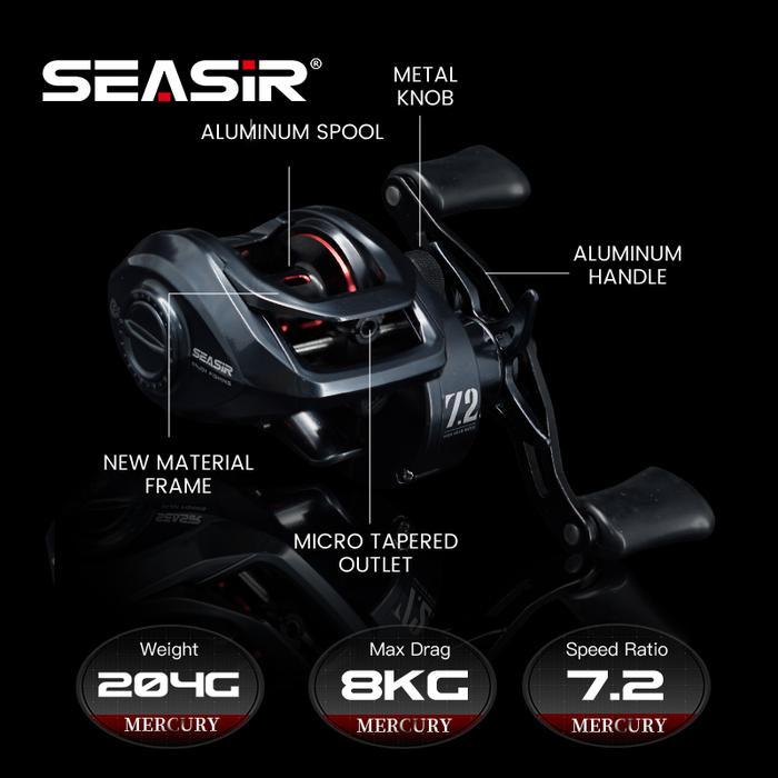 Seasir Mercury Reel Bc X Seahunter Turbo Pro Brutus Pro Reel Pancing Baitcasting Fishing Reel, Drag
