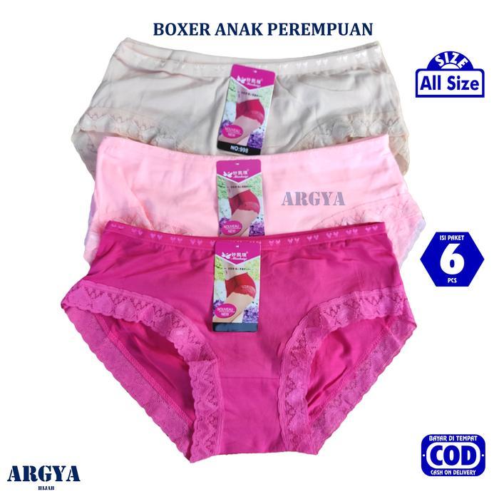 6Pcs Celana Dalam Wanita Model Renda Cd Perempuan sempak