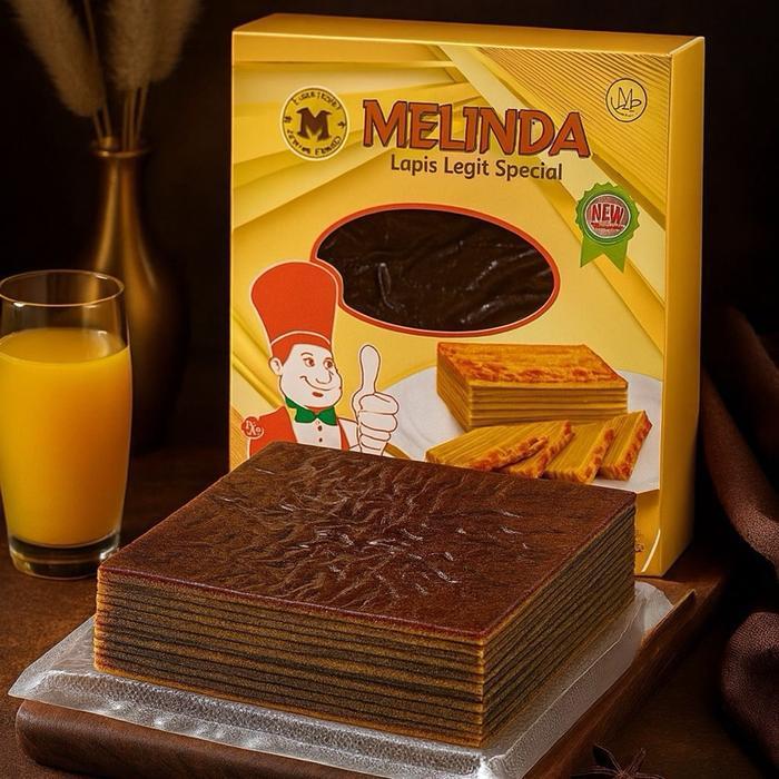 Lapis Legit Spesial butter FULL coklat VAKUM Melinda 17x17cm 700 gram fresh from oven