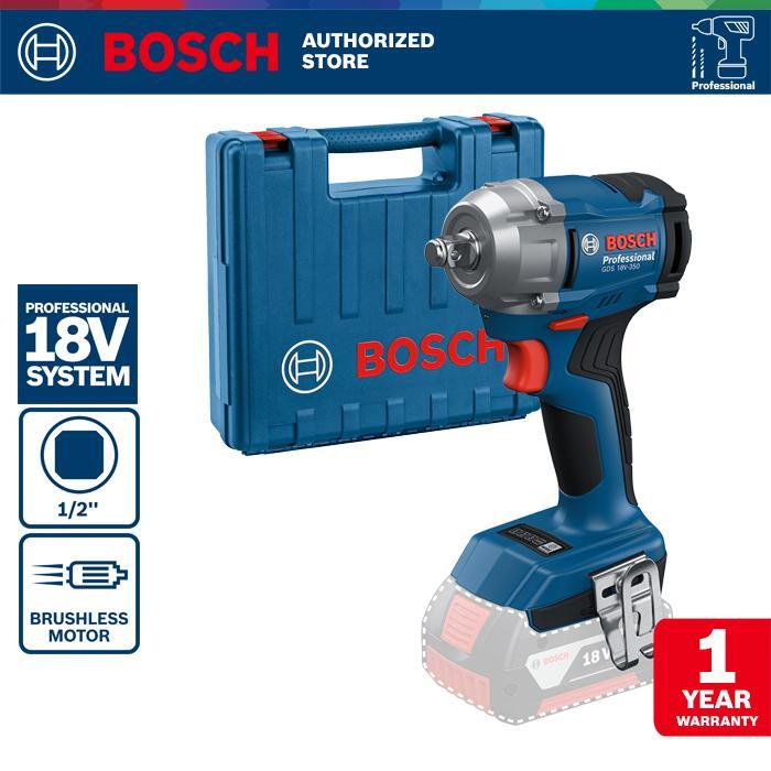 Bosch Brushless Impact Wrench / Kunci Impact Baterai 18Volt 560NM GDS 18V-350 (UNIT ONLY)