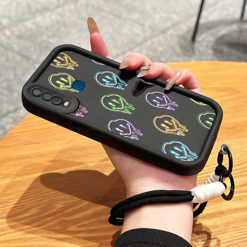 Casing Hp untuk VIVO Y12 Y12i Y15 Y17 Y3 Y3s Case Casing HP Softcase Ponsel Soft Shell dengan Tali S