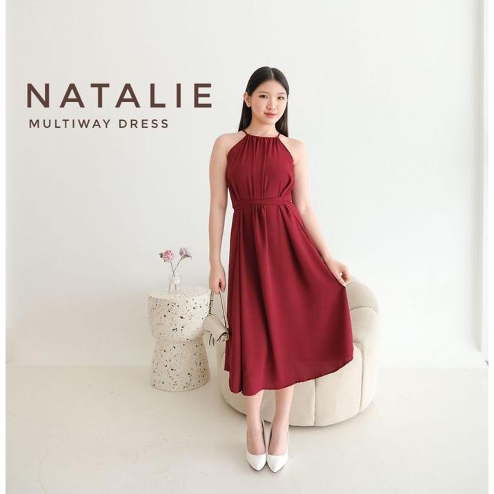 DresQuu- Natalie Multiway Dress Wanita Casual Flare Sleeveless