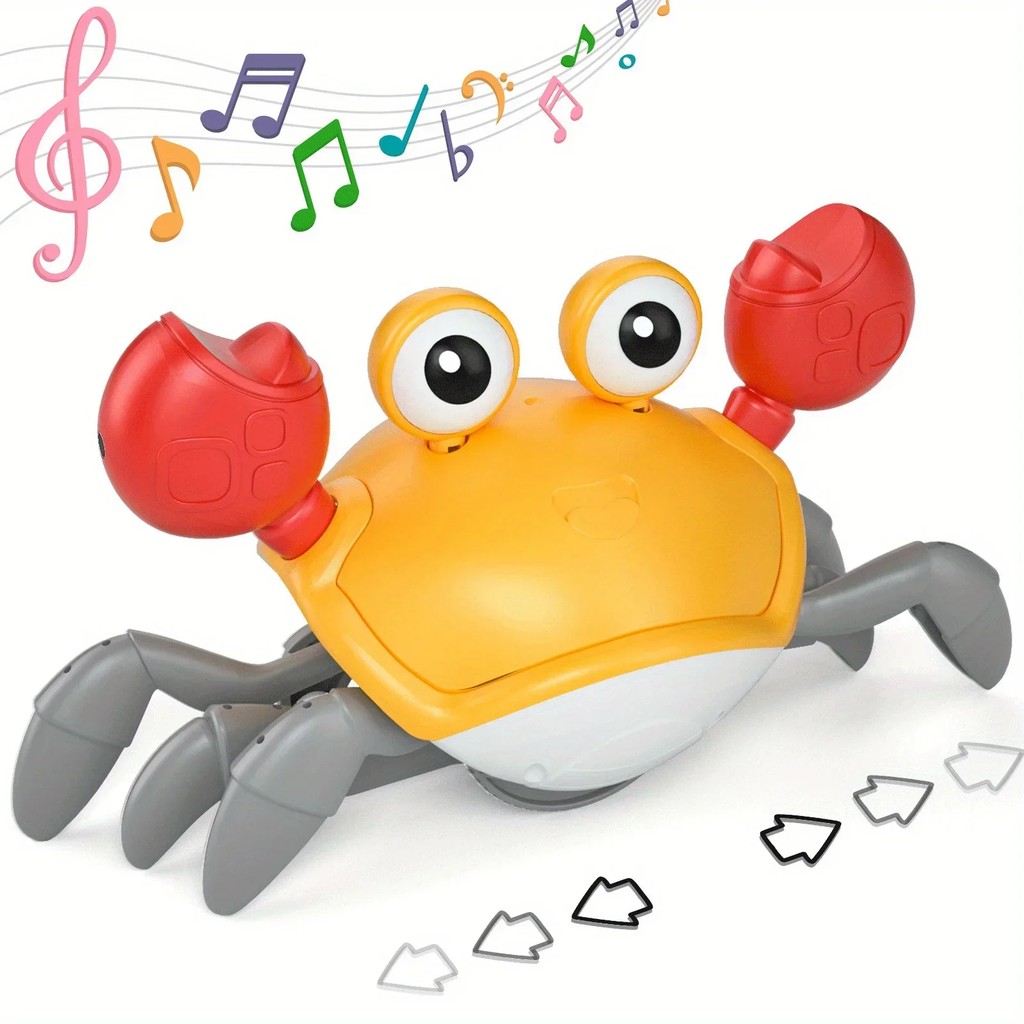 Crawling Crab Toy Induction Escape Crab Electric Pets Musical Toys Toddler Crawling Toys Interactive