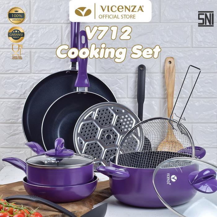 Vicenza Cookware Set Peralatan Masak Praktis V712