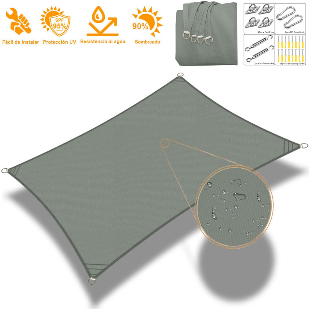Shade Sail, Waterproof Shade Sail for Garden Terrace Outdoor Party Sun Protection Shade Canopy