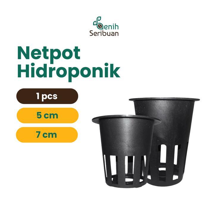 Benih Seribuan - Netpot 5 & 7 cm Hitam Media Tanam Hidroponik