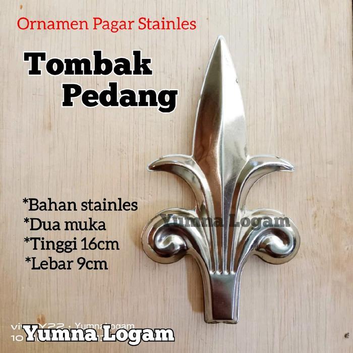 Tombak Ornamen Aksesoris Stainles Hiasan Pagar Rumah Besi