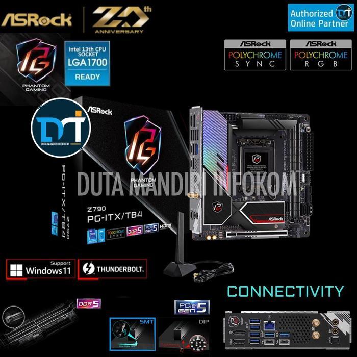 ASRock Z790 PG-ITX/TB4 - [Socket 1700, Z790i, DDR5, USB3.2, Mini-ITX]