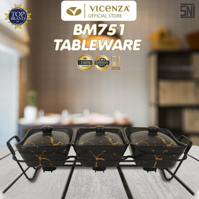 Vicenza Bm751 Alat Saji Dengan Rak Motif Marmer