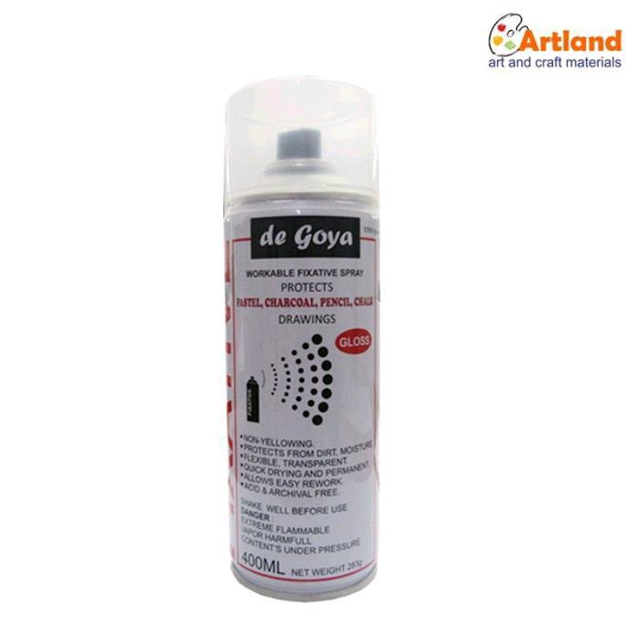 DE GOYA FIXATIVE WORKABLE GLOSS CAIRAN PELINDUNG GAMBAR LUKISAN