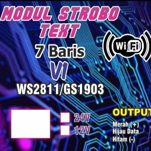Modul Strobo Running Text 7 Baris V1
