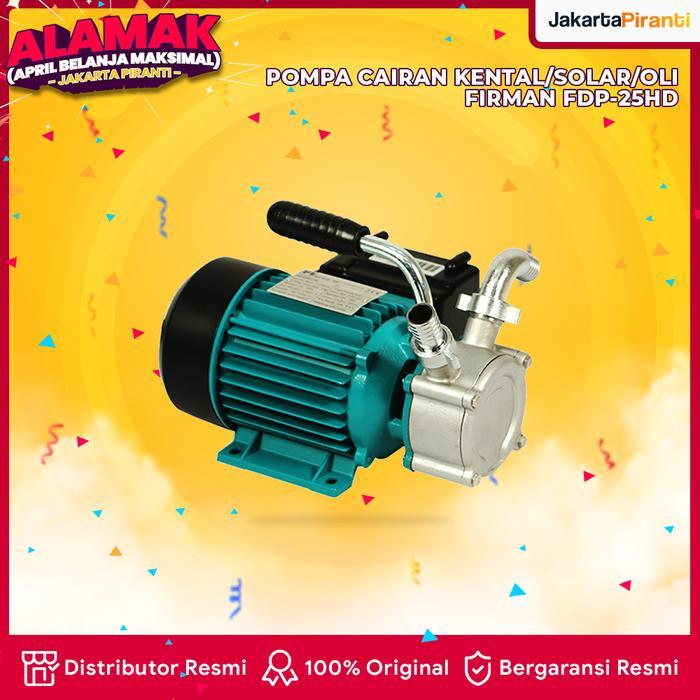 Firman FDP25HD Pompa Cairan Kental Solar Minyak Oli 375 Watt Kapasitas 43 Liter/menit Kipas Cooper G