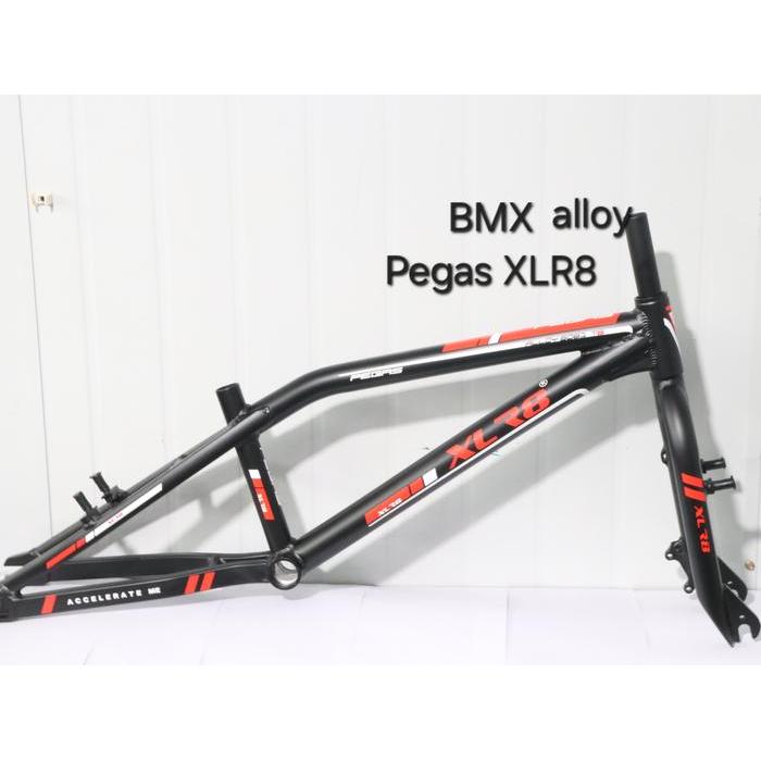 XLR8 Frame Set Sepeda BMX 20 inch PEGAS Alloy & Steel with Pivot VBrake XBrake / Disc Brake