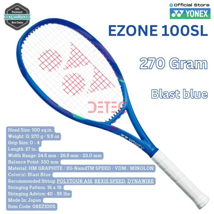 Yonex Ezone 100Sl 270G Blast Blue - Raket Tenis