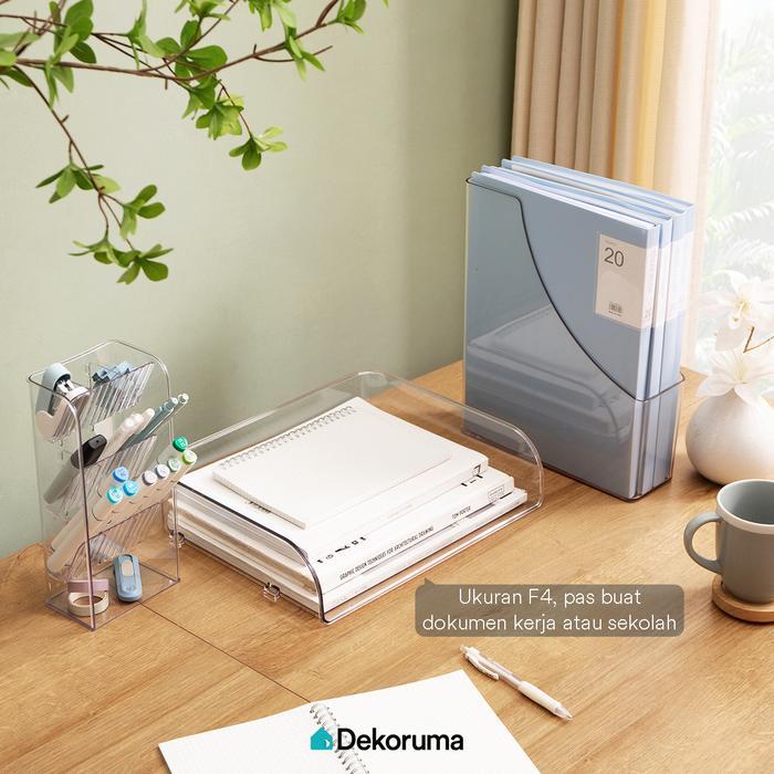 TERBATAS Dekoruma HINOKI Tray Dokumen F4 / Rak Kertas Bening / Storage Dokumen