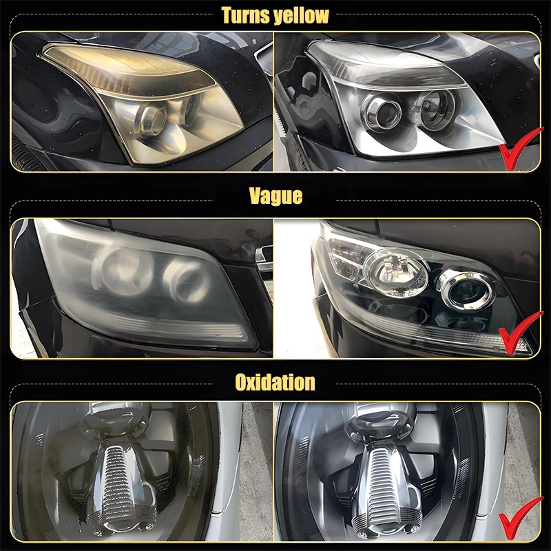 Car Headlight Restoration Repair: Quickly Remove Yellowing And Scratches, Restore Clarity And Shine