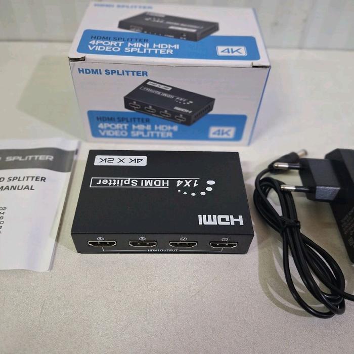 Terlaris Hdmi Splitter 4Port 4K ( Paralel 4Tv) Best Quality
