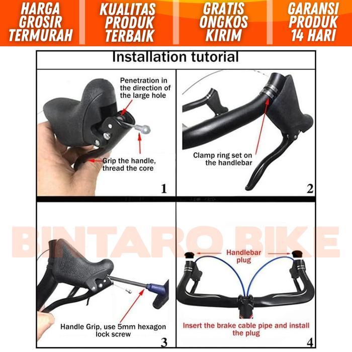 TERLENGKAP Handle Rem Sepeda Fixie Roadbike Tuas Rem Sepeda Balap Road Bike Classic Vintage Fixed