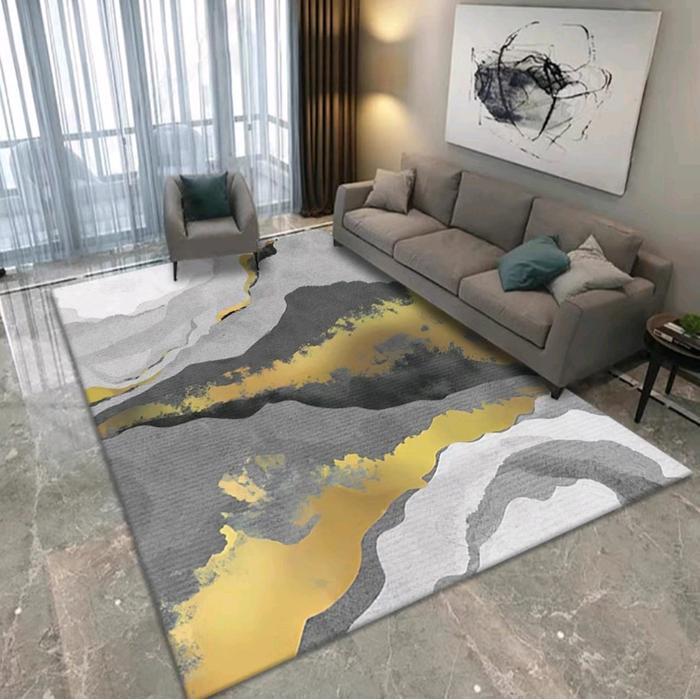 Karpet Ruang Tamu Mewah Marble Estetik Ukuran Medium