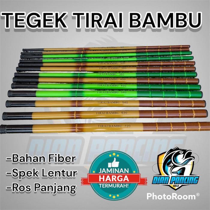 TERMURAH Joran Tegek Tirai Bambu Kagawa Hijau Spek lentur