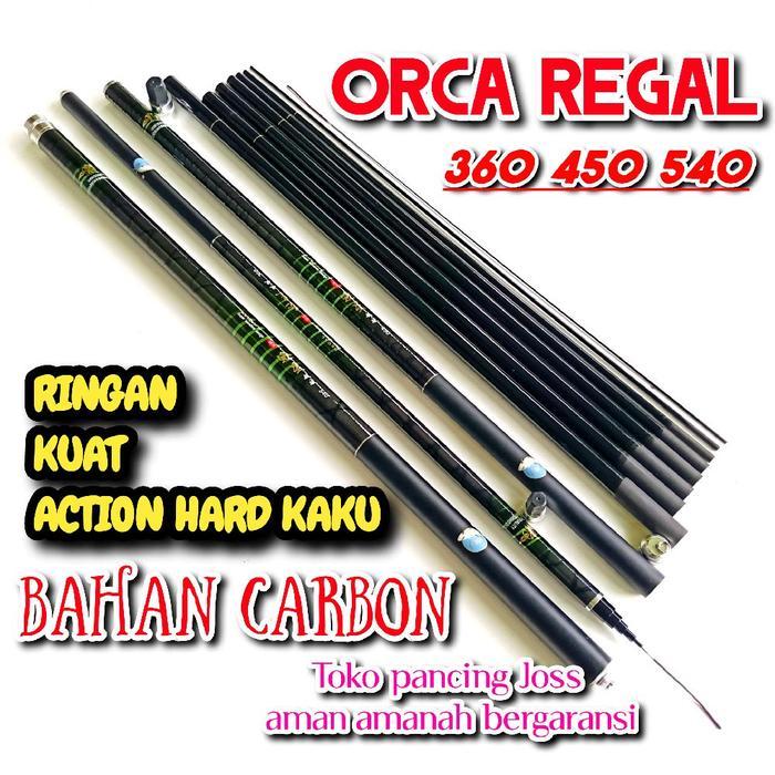 Tegek kaku orca regal 360 450 540 bahan carbon kaku ringan kuat