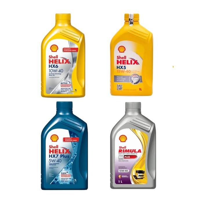 Oli Mesin Mobil Shell HX5 HX6 HX7 RIMULA PLUS Diesel Kemasan (1L)