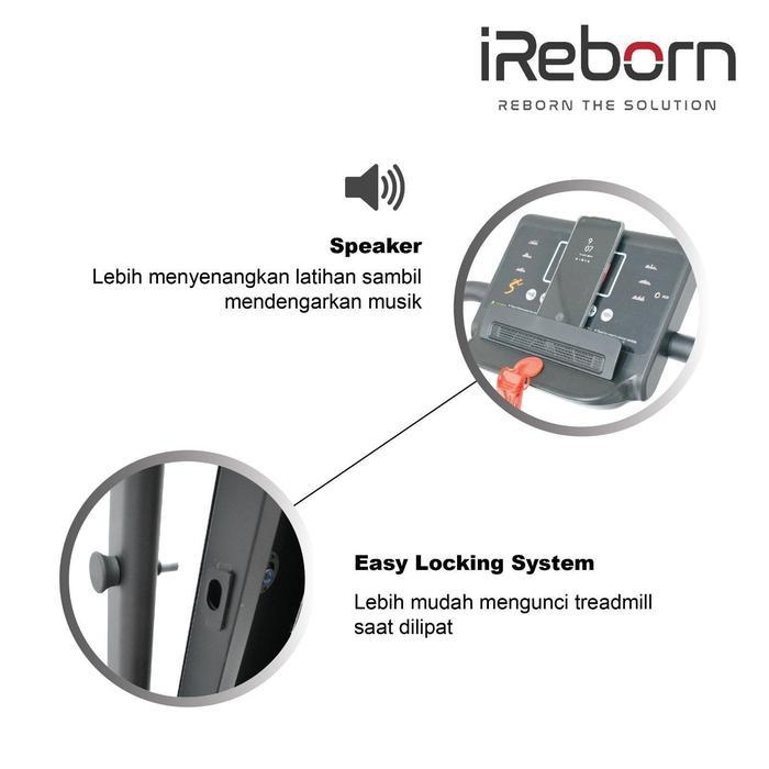 Treadmill Elektrik iReborn Venio - Alat Fitness Gym Olahraga Rumahan