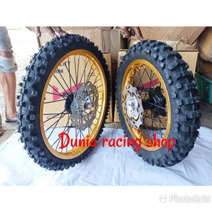 Paketan pelek Velg CRF 150 ring 16 19 ring 18 21 Velg Rossi sama Ban