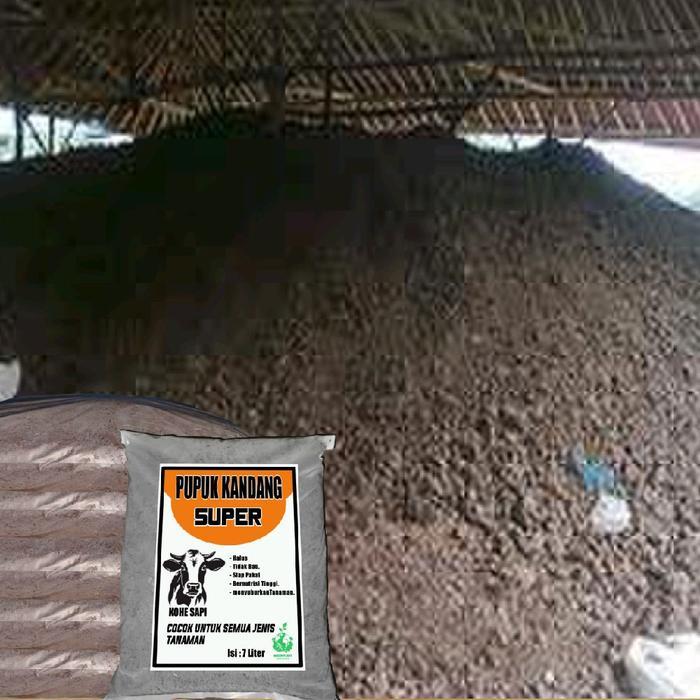 Rabbit_House23 Pupuk Kandang Sapi Organik Isi 10 Liter 100% Murni Kotoran Sapi Sudah Fermentasi .