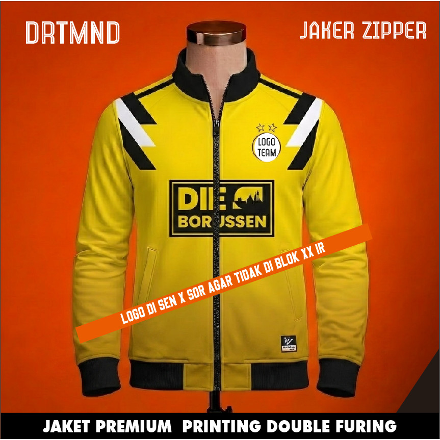Noise  JAKET ZIPPER Desain terbaru retro style berkerah satuan full printing JAKET LOTTO  Custom BUK