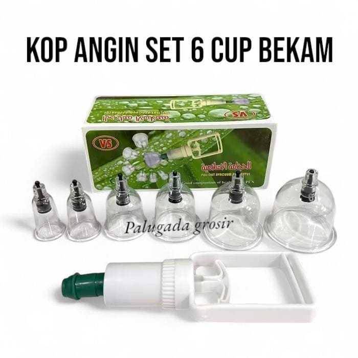 Premium Bisa Cod Alat Bekam 6 Cup Lengkap Full Set Terapi Bekam Modern Kop Angin Bekam Kesehatan