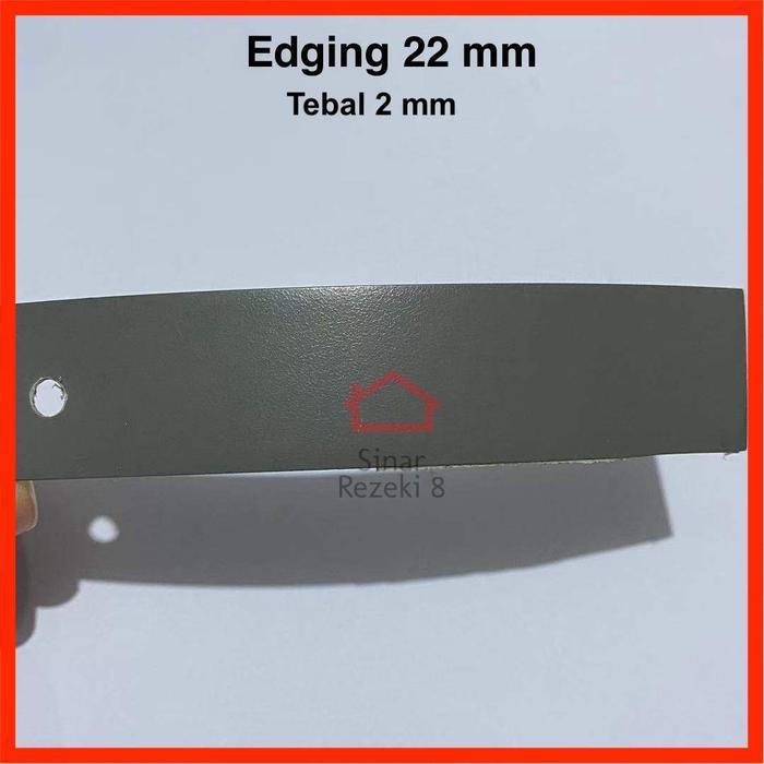 PROMO Edging ABU TEBAL - 22 mm / PVC Pinggiran Meja Kayu Woodgrain HPL taco