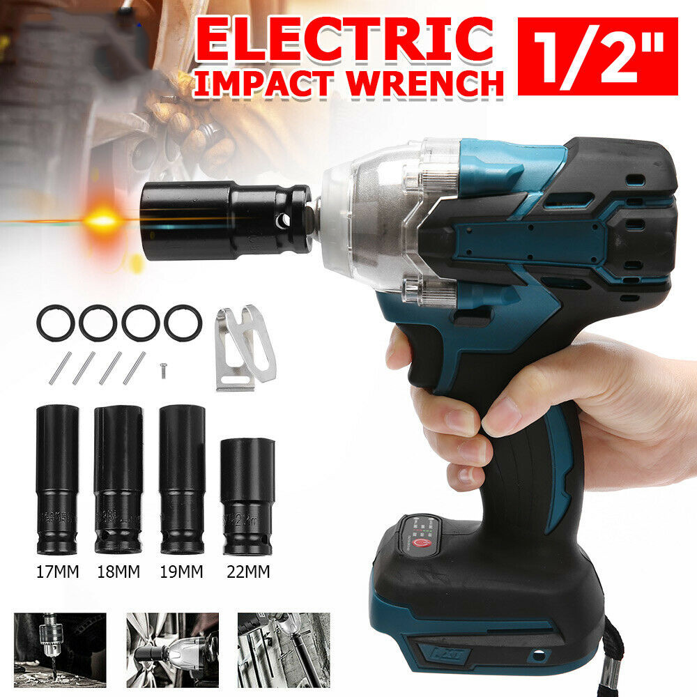 . 18V 520N.M Electric Impact Wrench Rattle Screwdriver Speed -