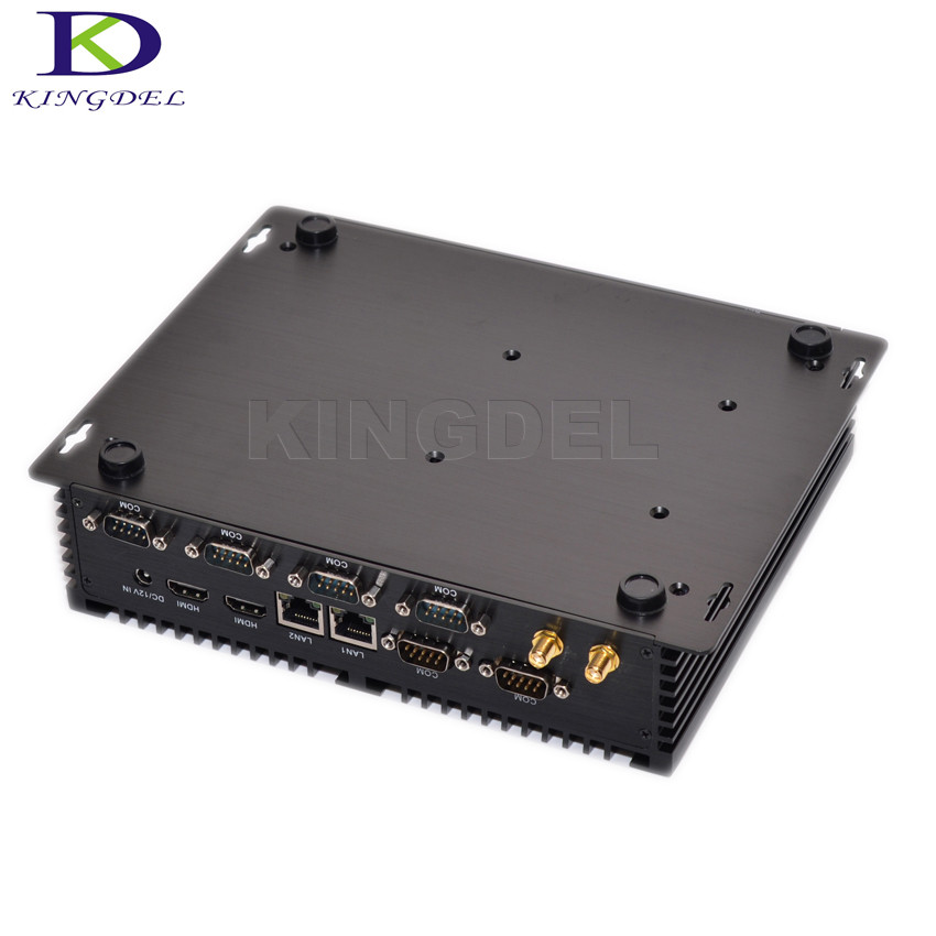. Kingdel Fanless Mini Industrial Pc Mini Computer Barebone I3 4010U I5 4200U I7 4500U Dual Lan 6