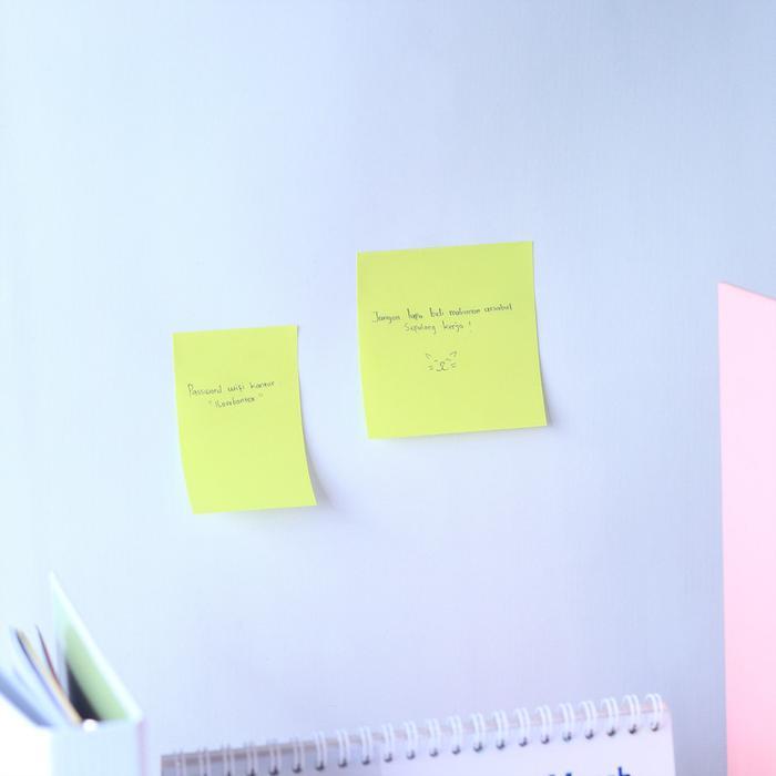 Bantex Memo Tempel / Sticky Note Polos Tebal dan Tahan Lama BH90XX Stationery
