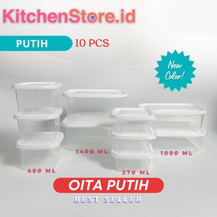 CALISTA TOPLES SET KOTAK PLASTIK PUTIH FOOD KONTAINER SET PREPARATION