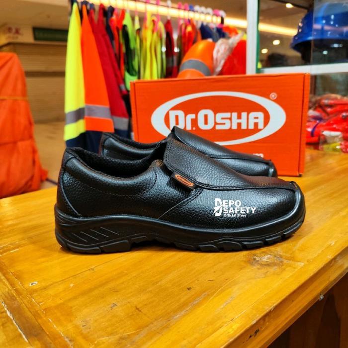 Sepatu Safety Ujung Besi Dr. Osha 3132 Hitam Sepatu Safety Pria Dr. Osha