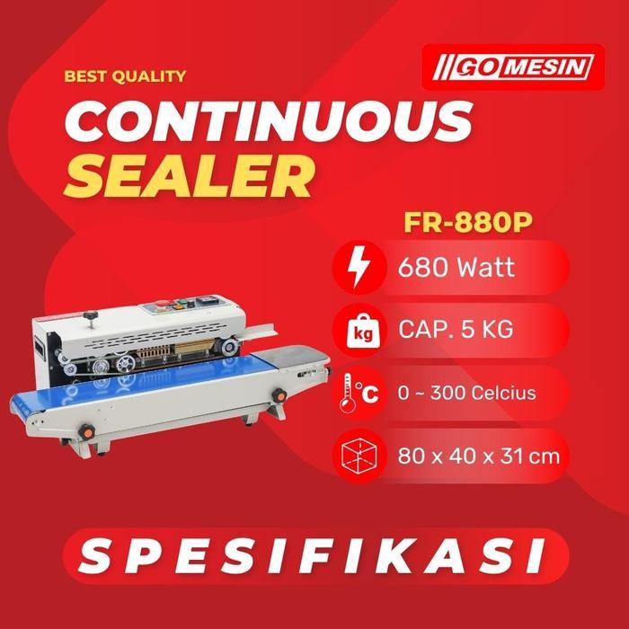 FR 880 MESIN CONTINUOUS BAND SEALER SEALER OTOMATIS