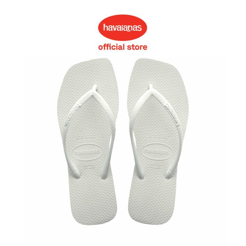 Havaianas Slim Square White Women Flip Flops - Sandal Wanita