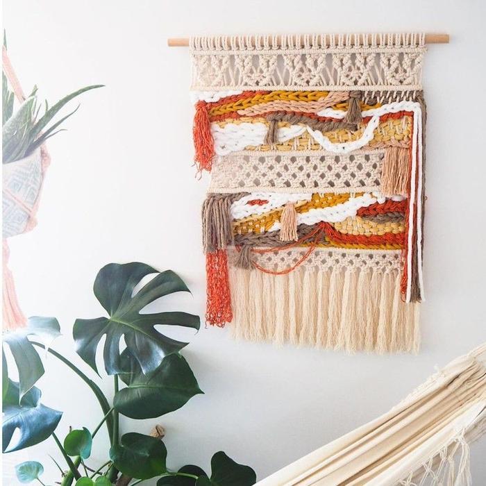 Macrame wall hanging / makrame hiasan dinding 80x50cm