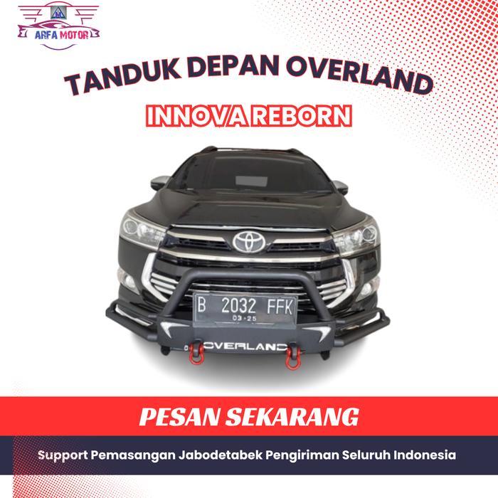 Tanduk Depan Innova Reborn 2017 - 2025 Model Overland Front Bumper Guard With Lamp Car Aksesoris
