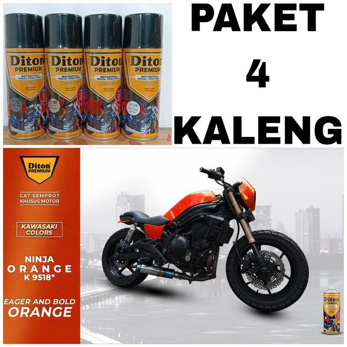 PAKET-4KALENG pilok cat semprot diton premium K9519 ninja orange NINJA ORANGE