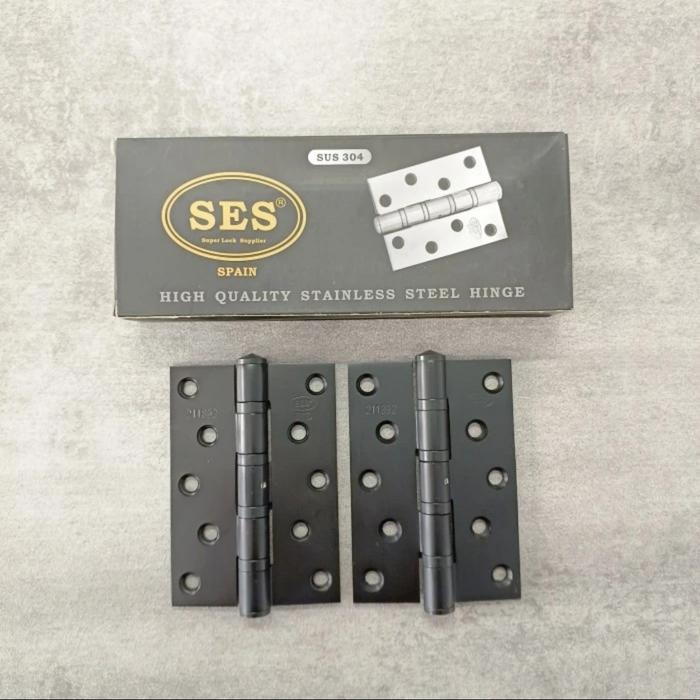 Engsel SES 5"3"3.5"mm4BB Stainless Hitam/Black/Engsel Pintu SES