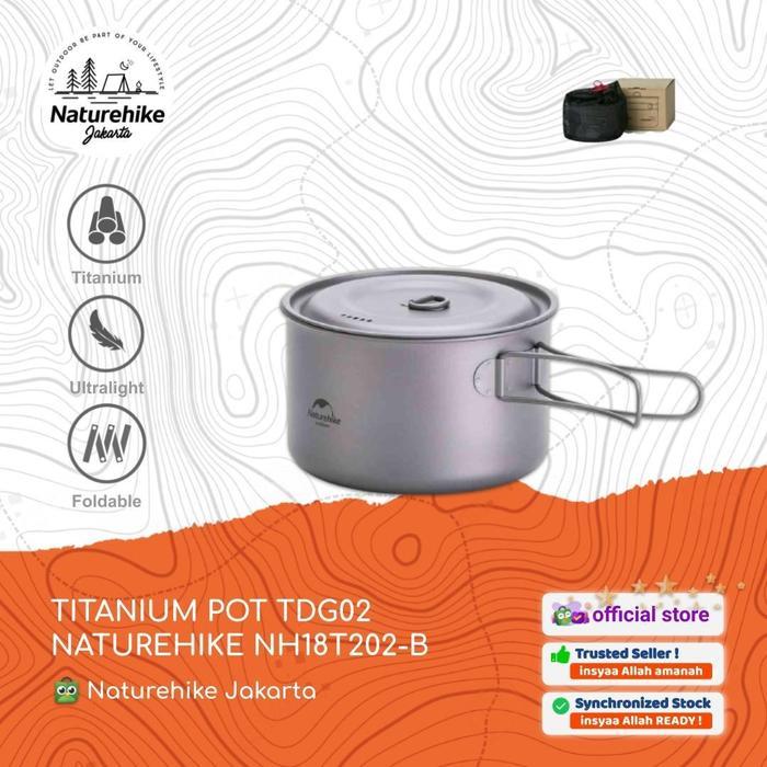 TITANIUM POT TDG02 NATUREHIKE NH18T202-B PANCI COOKING SET CAMPING