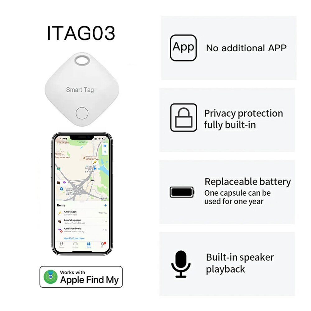 . Gps Smart Air Tag Mini Smart Tracker Bluetooth Smart Tag Child Finder -