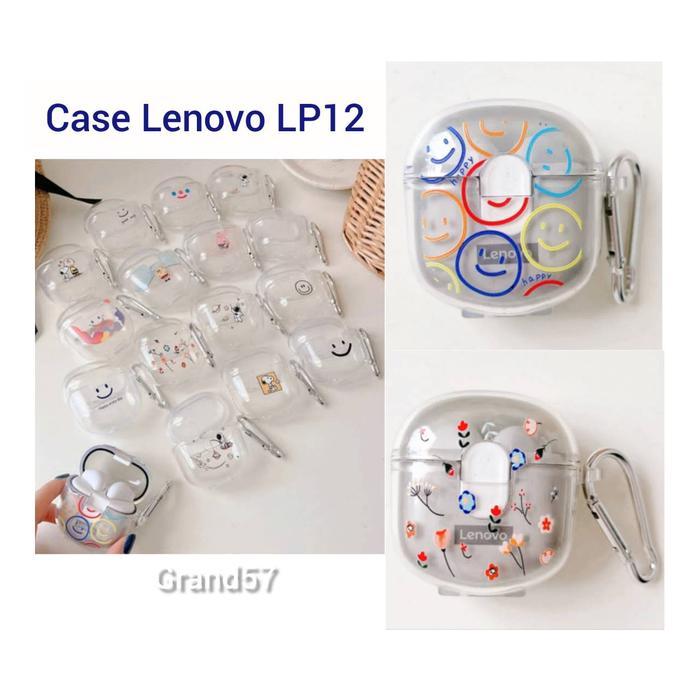 Case Earphone TWS Untuk Lenovo LP12 TPU Transparan Silicone Lenovo LP12 Silicon Casing LP