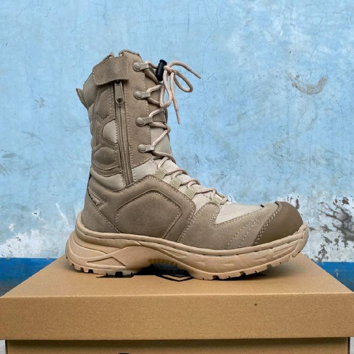 Sepatu pdl tni tactical cream satpol pp gurun safety high