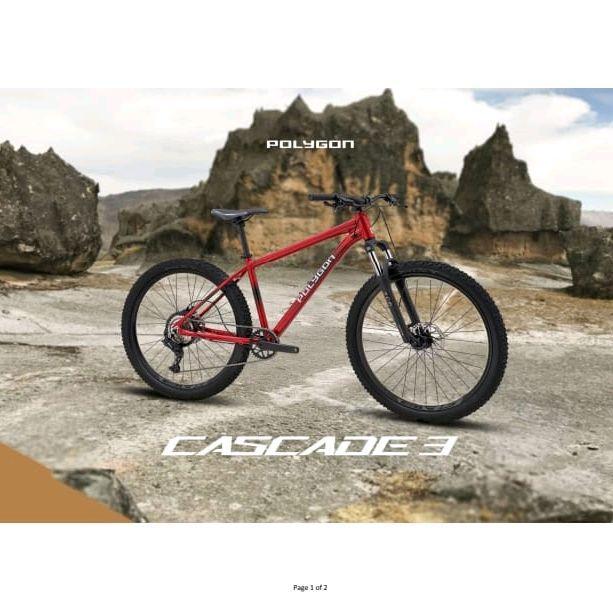 Polygon Sepeda Gunung Cascade 3 1×8 Speed 27,5" MTB Terbaru 2025 Roda Outdoor Sistem Transmisi 1×8 S
