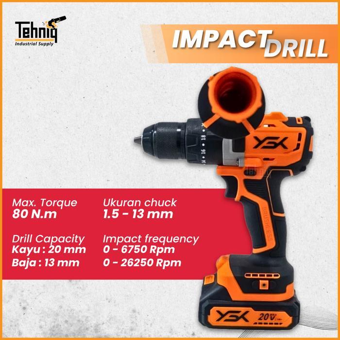 PRODUK TERBATAS Yasuka YID-318CB Mesin Bor Batre / Impact Drill Cordless YID 318 CB