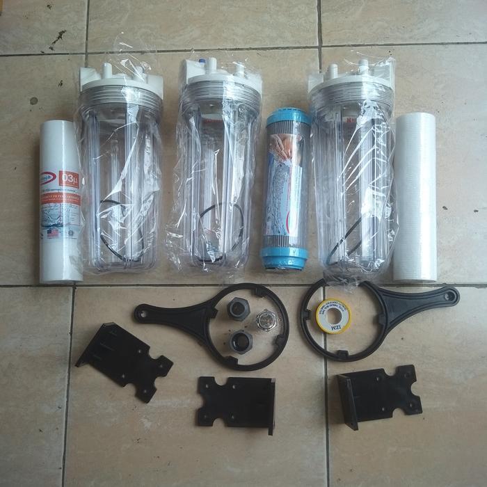canaicoseller Filter Air Sumur 3 Tabung Nanotec 10inch